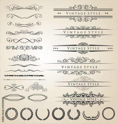 Decorative border and frame set