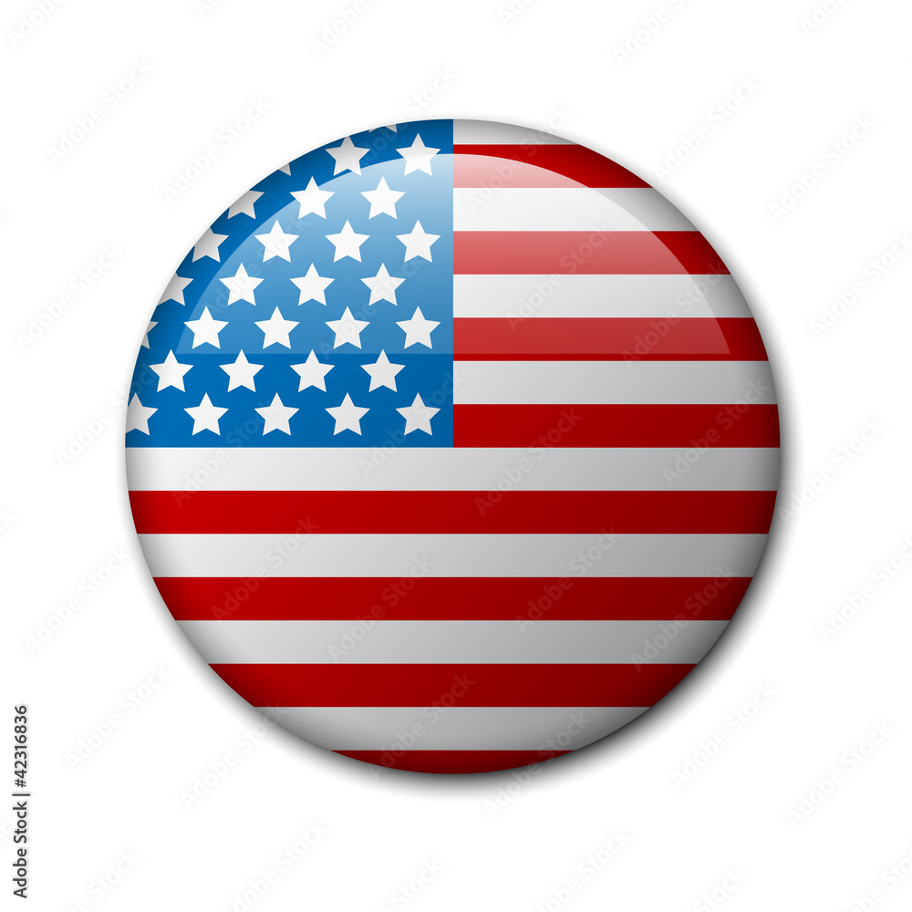 Vector badge with american flag Vector badge with american flag