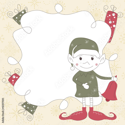 Vector Christmas and New Year greeting card