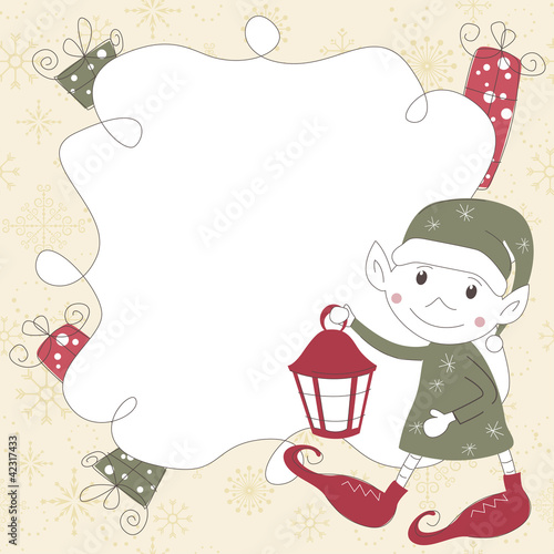 Vector Christmas and New Year greeting card