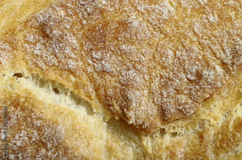 Details of country bread crust for texture or background