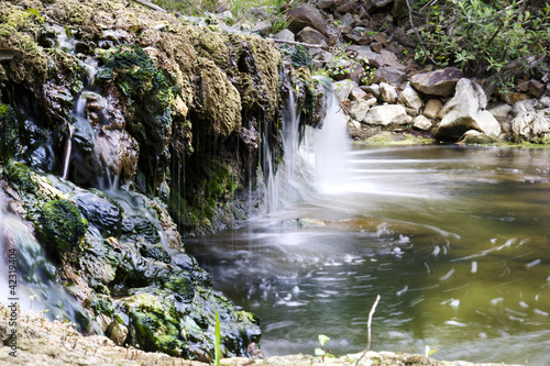 Fototapeta Naklejka Na Ścianę i Meble -  Waterfall, torrent, river water flowing