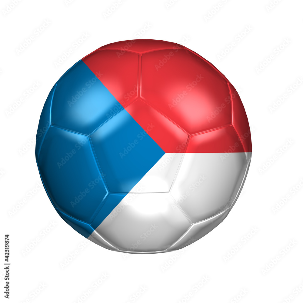 Obraz premium 3D soccer balls with national flag. Country Czech Republic