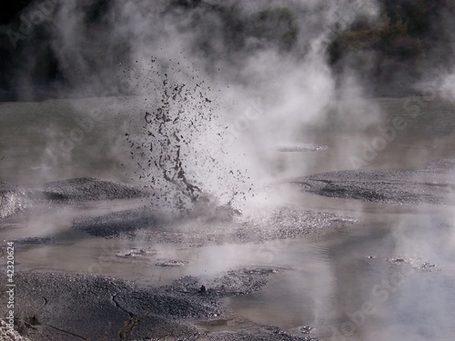 Geyser,mud and pool