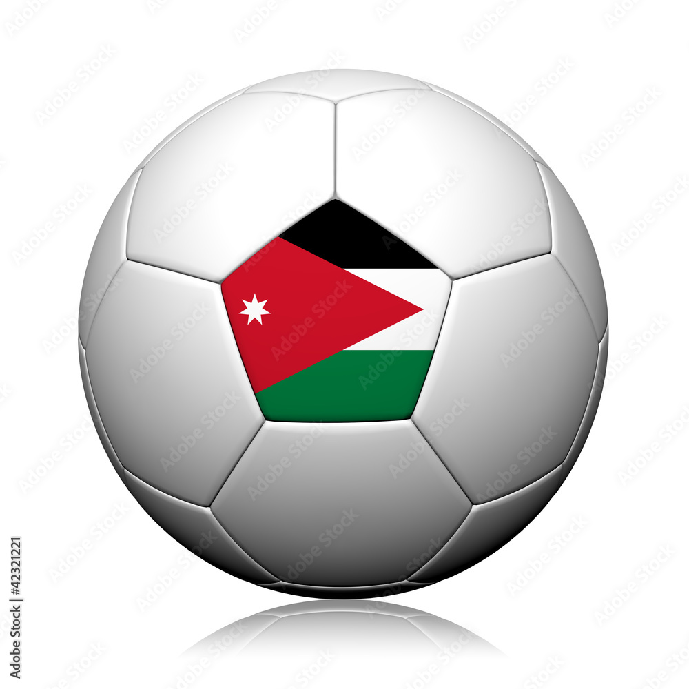 Jordan Flag Pattern 3d rendering of a soccer ball Jordan Flag Pattern 3d rendering of a soccer ball