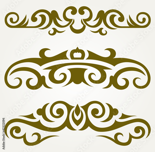 Calligraphic design element and page decoration