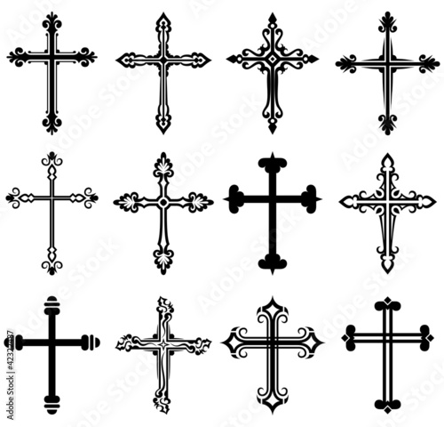 Religious cross design collection photo