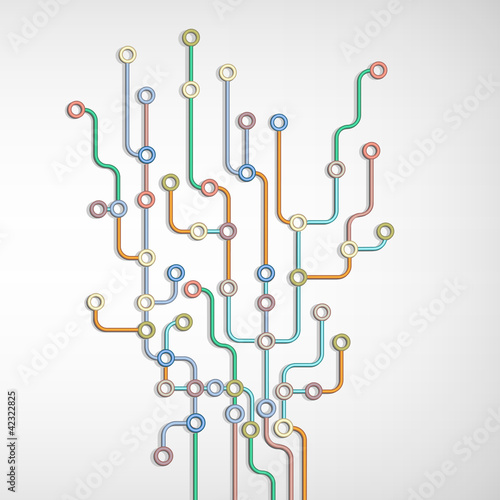 Abstract background of a subway map