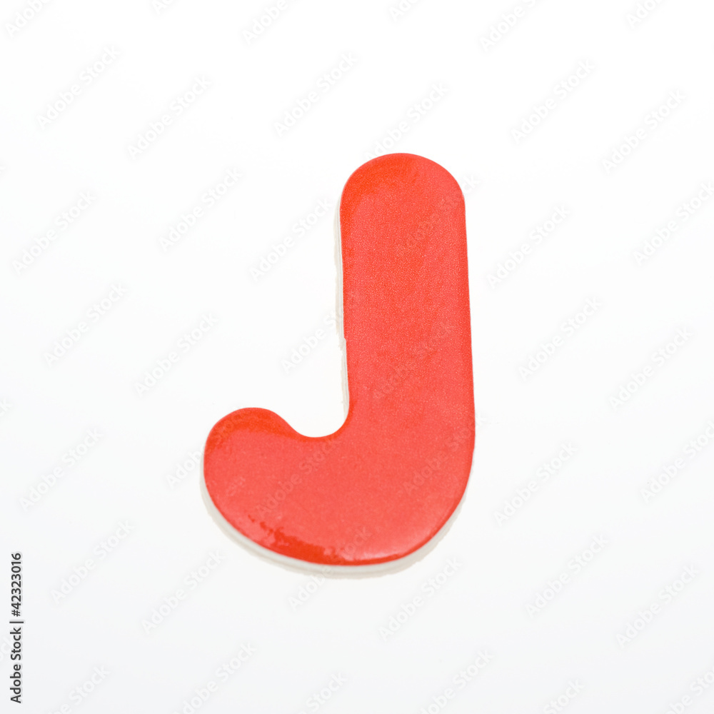 wooden toy letter J