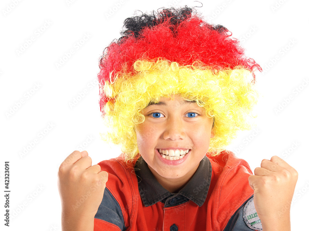 fan mit deutschland perücke fan mit deutschland perücke