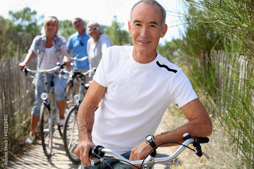 senior people on bikes