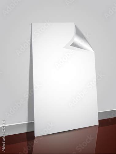 peace of paper on the floor vector illustration