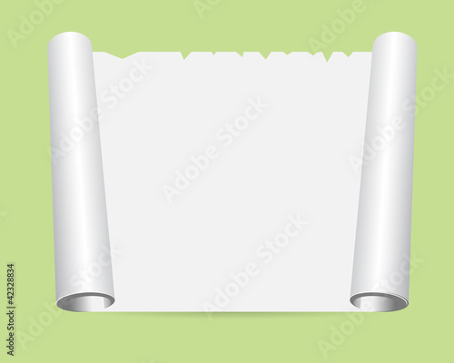 peace of rolled paper on the floor vector illustration