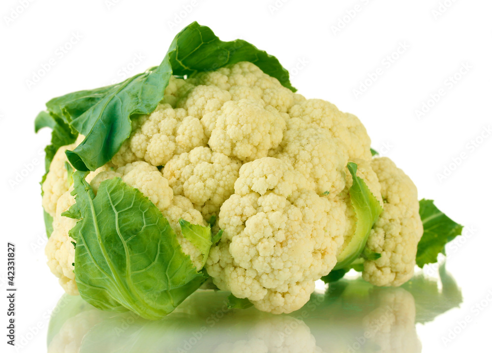 Fresh cauliflower isolated on white Fresh cauliflower isolated on white