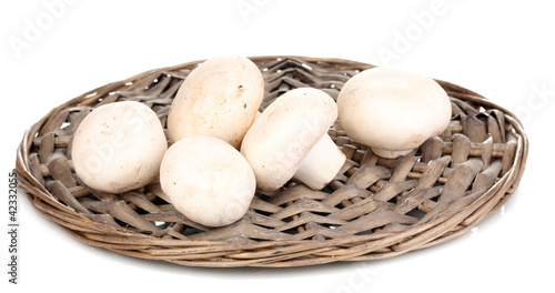 fresh mushrooms isolated on white