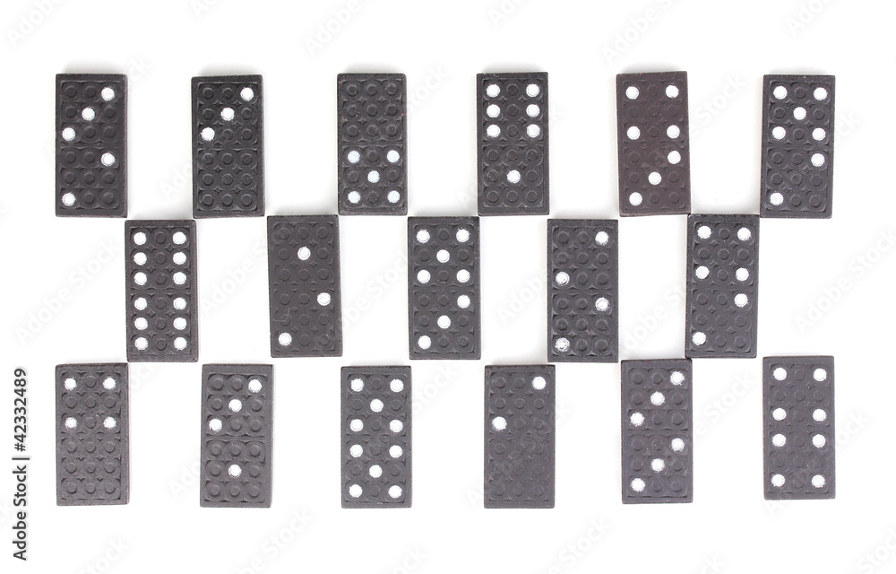 Dominoes isolated on white Dominoes isolated on white