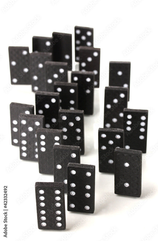 Dominoes isolated on white Dominoes isolated on white