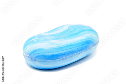 blue soap isoaled on white