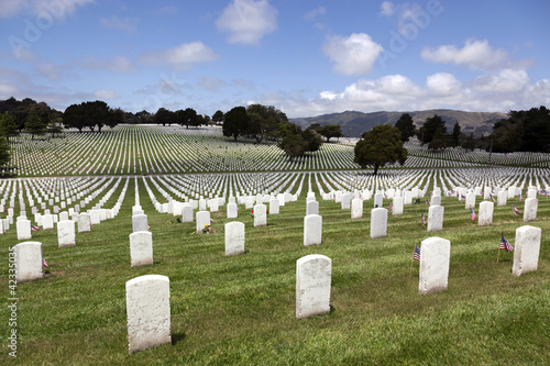 Headstones at United States National Cemetery