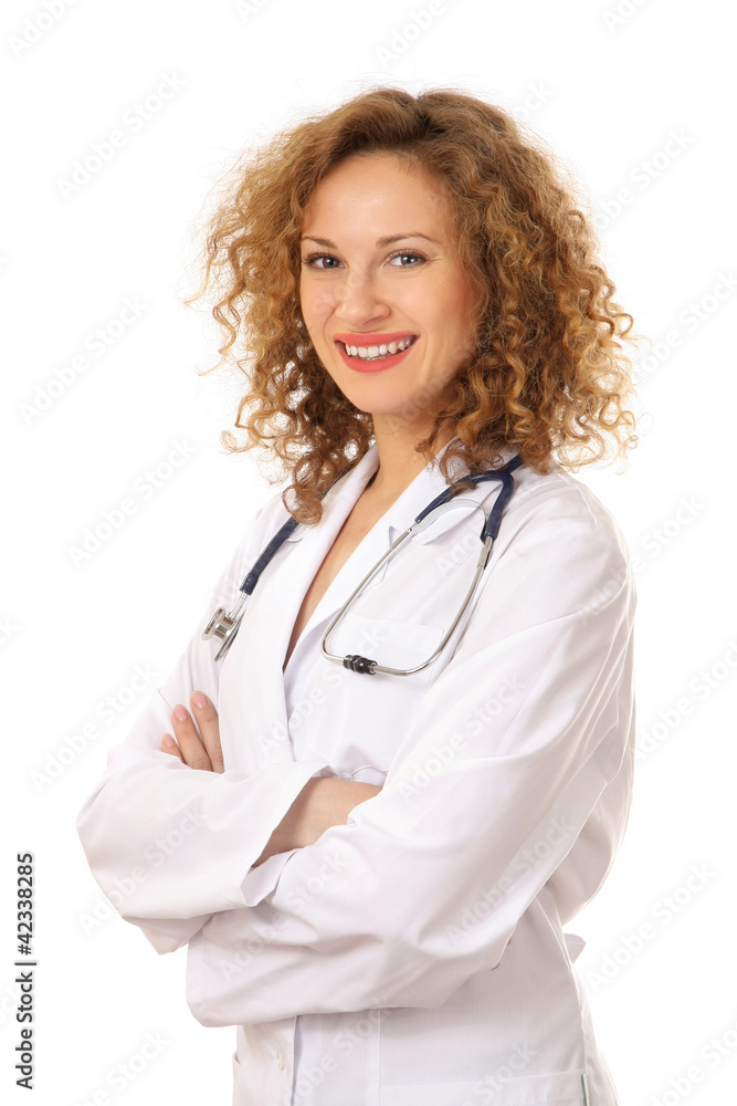Smiling medical doctor woman with stethoscope Smiling medical doctor woman with stethoscope
