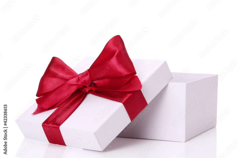 Obraz premium Little gift on white background