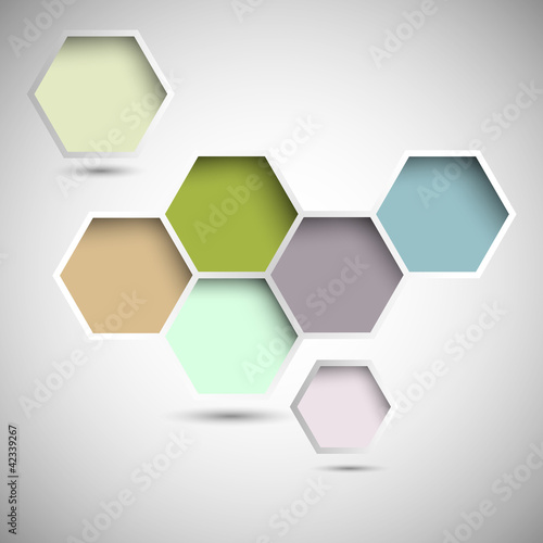 Abstract new design hexagons