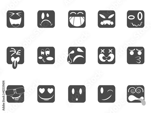 square smiley face icons