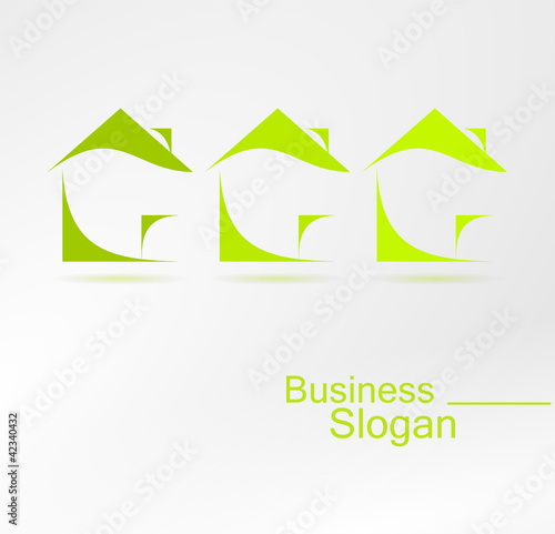 logo immobilier vert