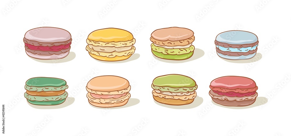 Macaron isolated in white background Macaron isolated in white background