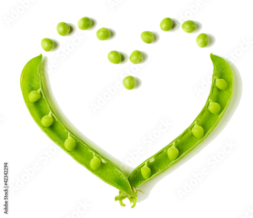 Heart shaped peas