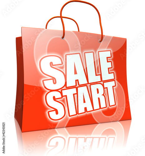 Shopping Bag Collection: SALE START red photo