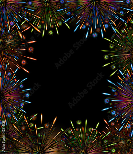 fireworks night frame color