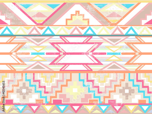 Abstract geometric seamless aztec pattern.