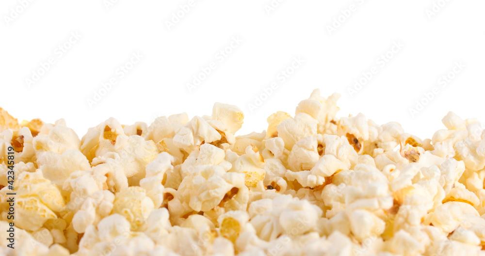 Popcorn isolated on white