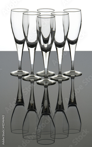 copas de champagne vacias