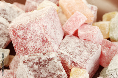 delicious turkish delight close-up