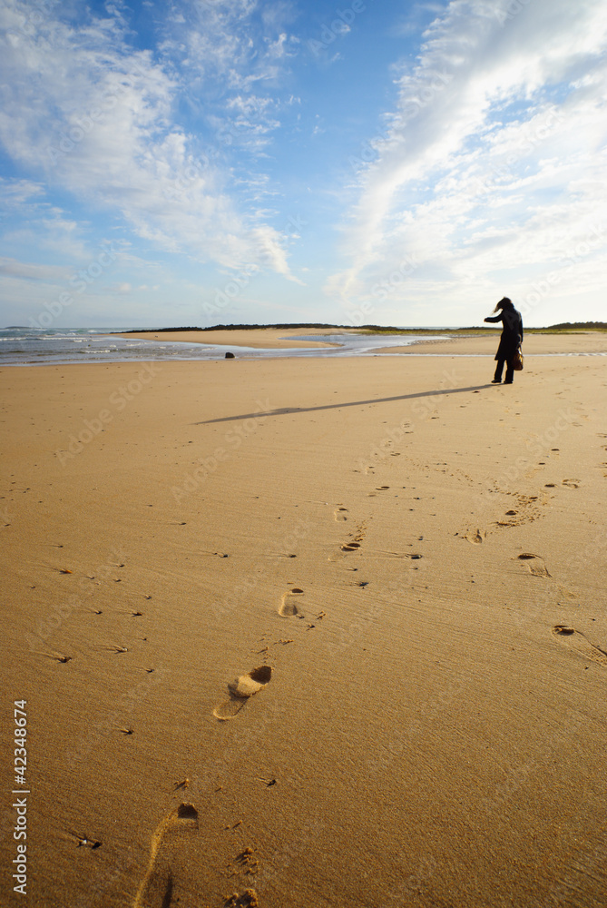 Footprints at the beach Footprints at the beach