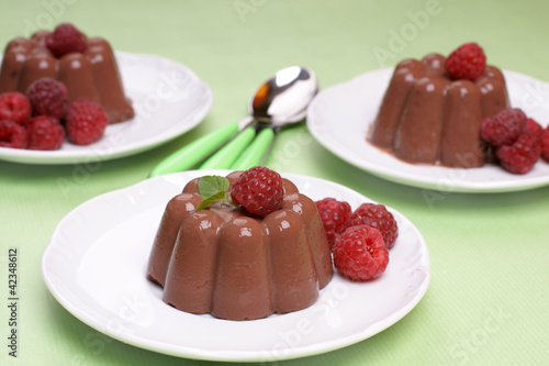 Chocolate blancmange