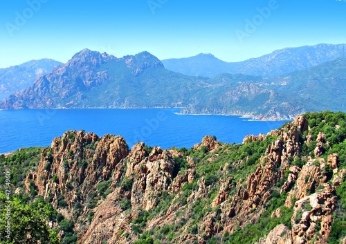 Obraz na plátně Calanques de Piana, Corsica landscape