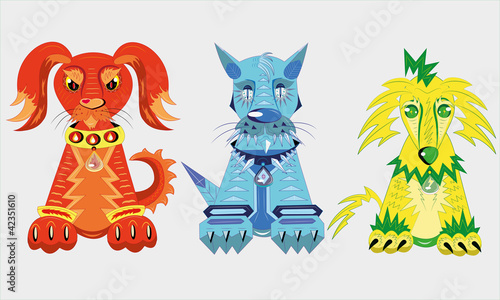 Three puppies of elements.