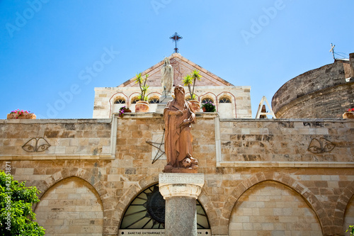 Hieronymus statue founder of a Church of the Nativity photo