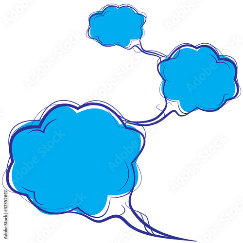 Idea, speech and thought bubbles