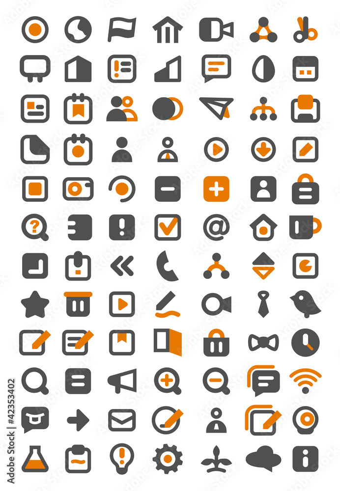 Set of technology icons Set of technology icons