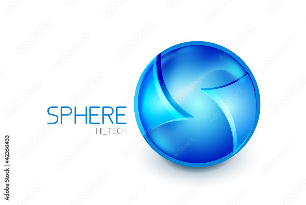 Abstract glass hi-tech sphere concept Abstract glass hi-tech sphere concept