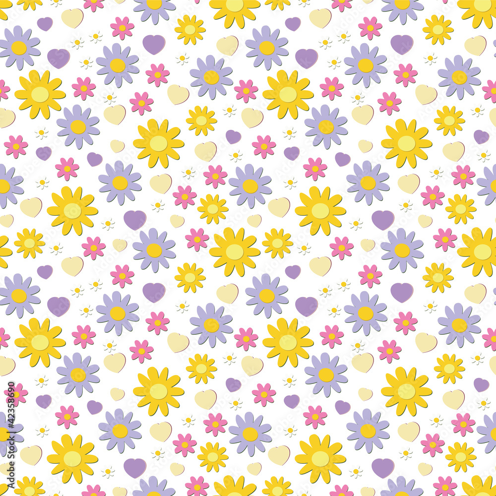 light seamless ornament with flowers light seamless ornament with flowers