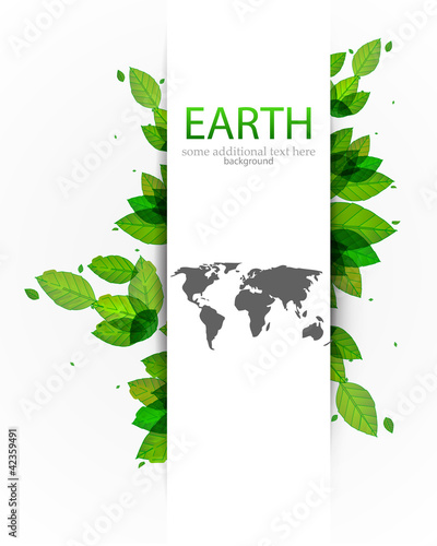 Vector nature earth map outline background