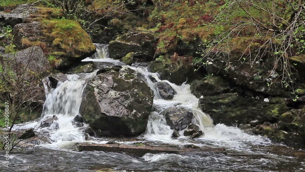 One of the smaller falls of the falls of Falloch in Scotland One of the smaller falls of the falls of Falloch in Scotland