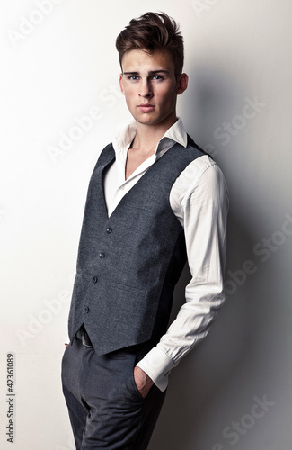 Elegant young handsome man.