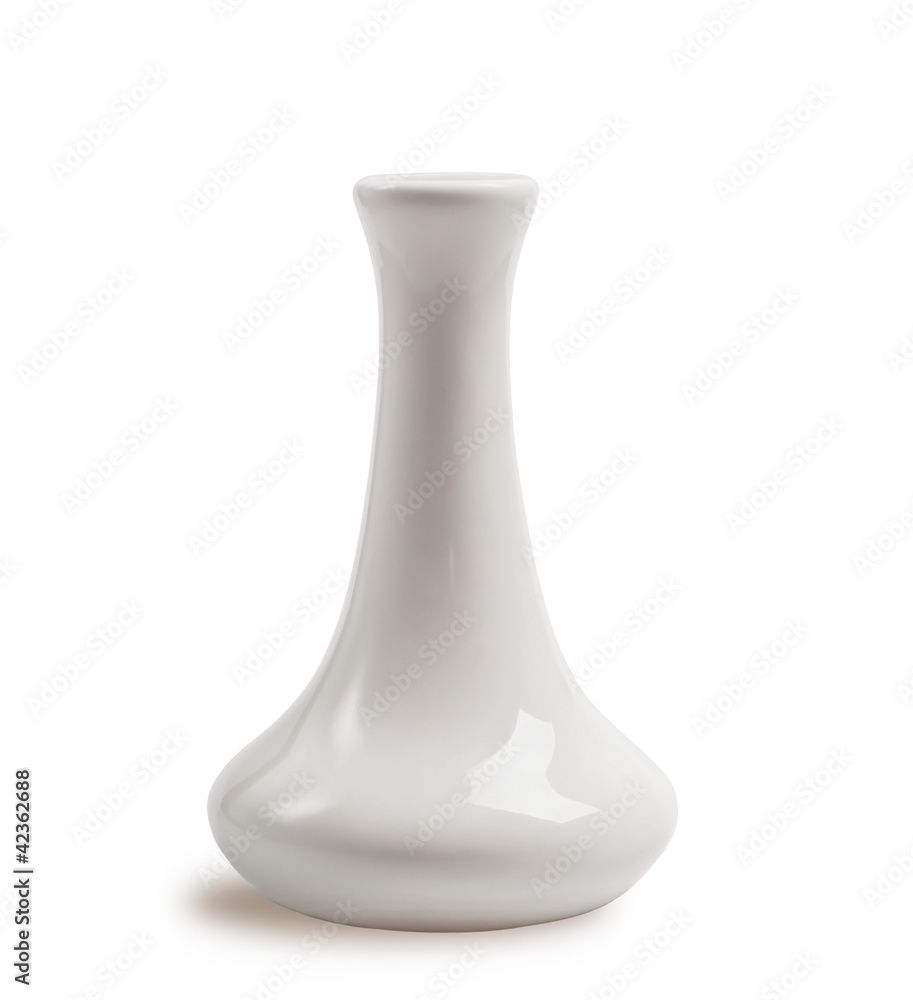 White vase, isolated on white White vase, isolated on white