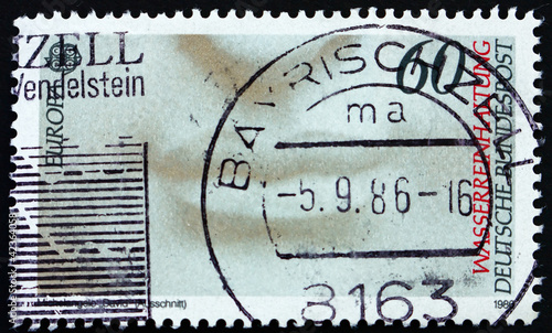 Postage stamp Germany 1986 Detail from Michelangelo’s David, M